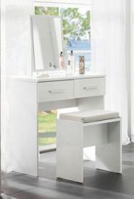 Topline High Gloss Dressing Table, Mirror & Stool