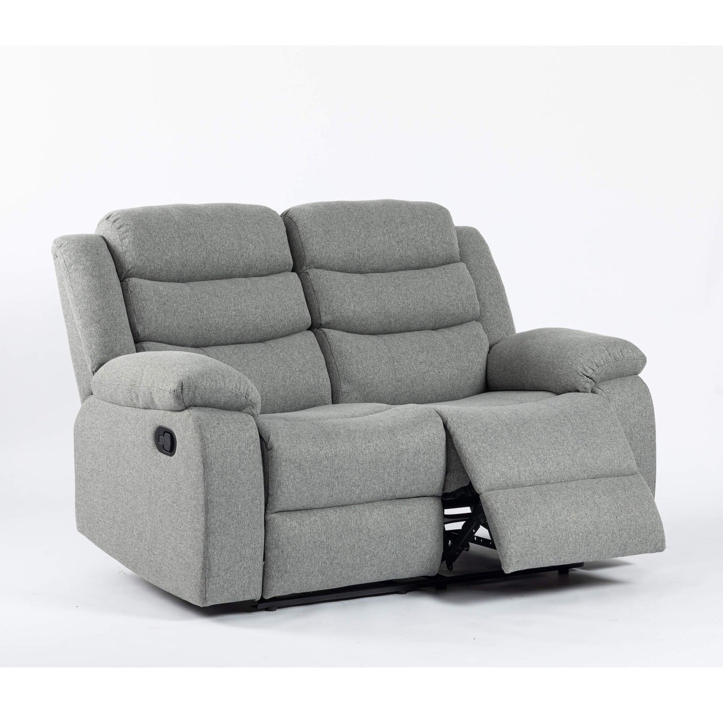 Storm Light Grey Fabric 2 Seater Recliner