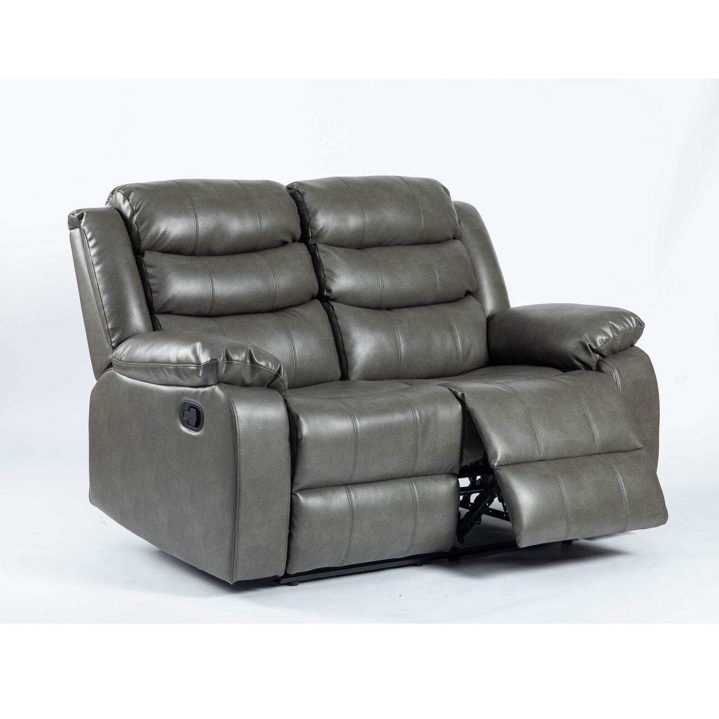 Aire Grey Leather 2 Seater Recliner