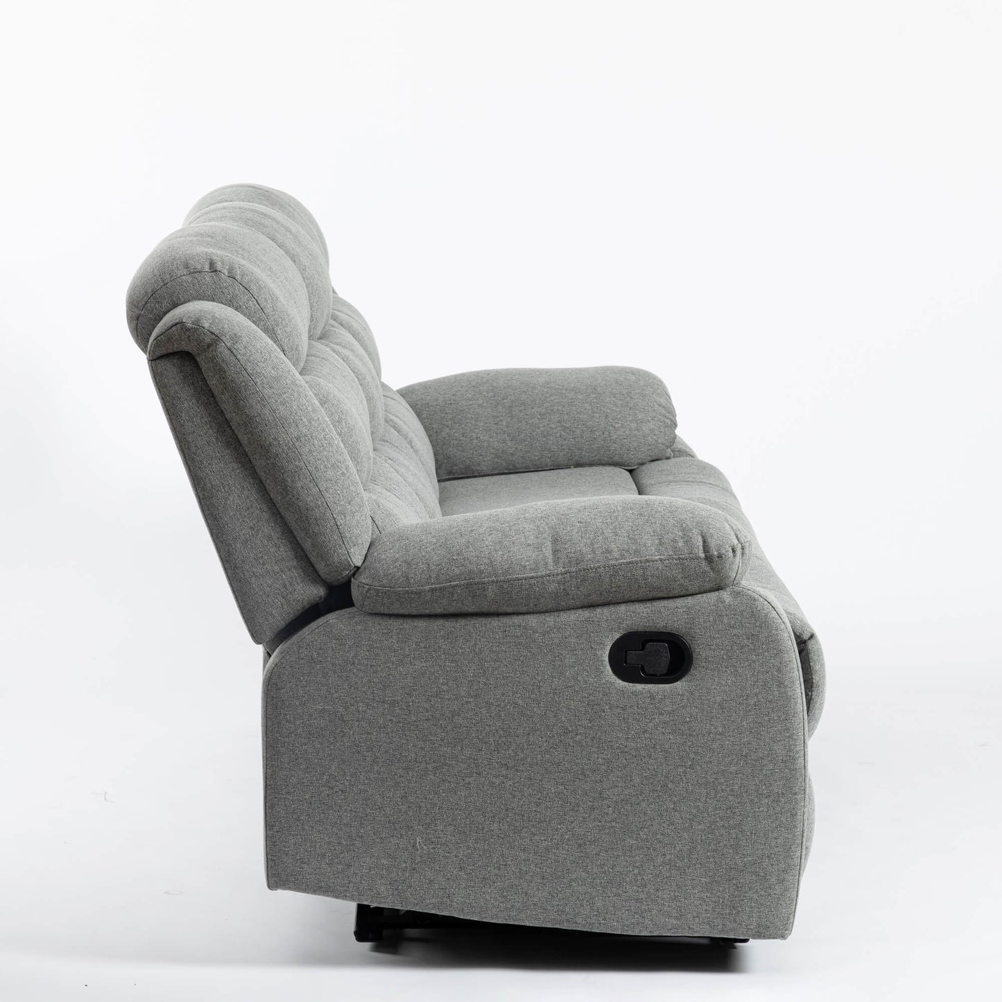 Storm Light Grey Fabric 3 Seater Recliner