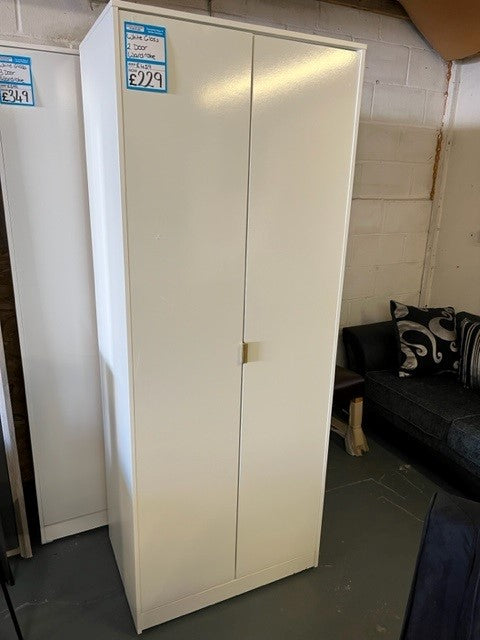 White Gloss 2 Door Wardrobe