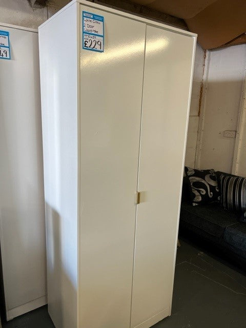 White Gloss 2 Door Wardrobe