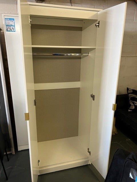White Gloss 2 Door Wardrobe