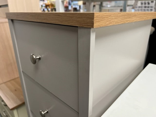 Bedford Grey 2 Drawer Bedside