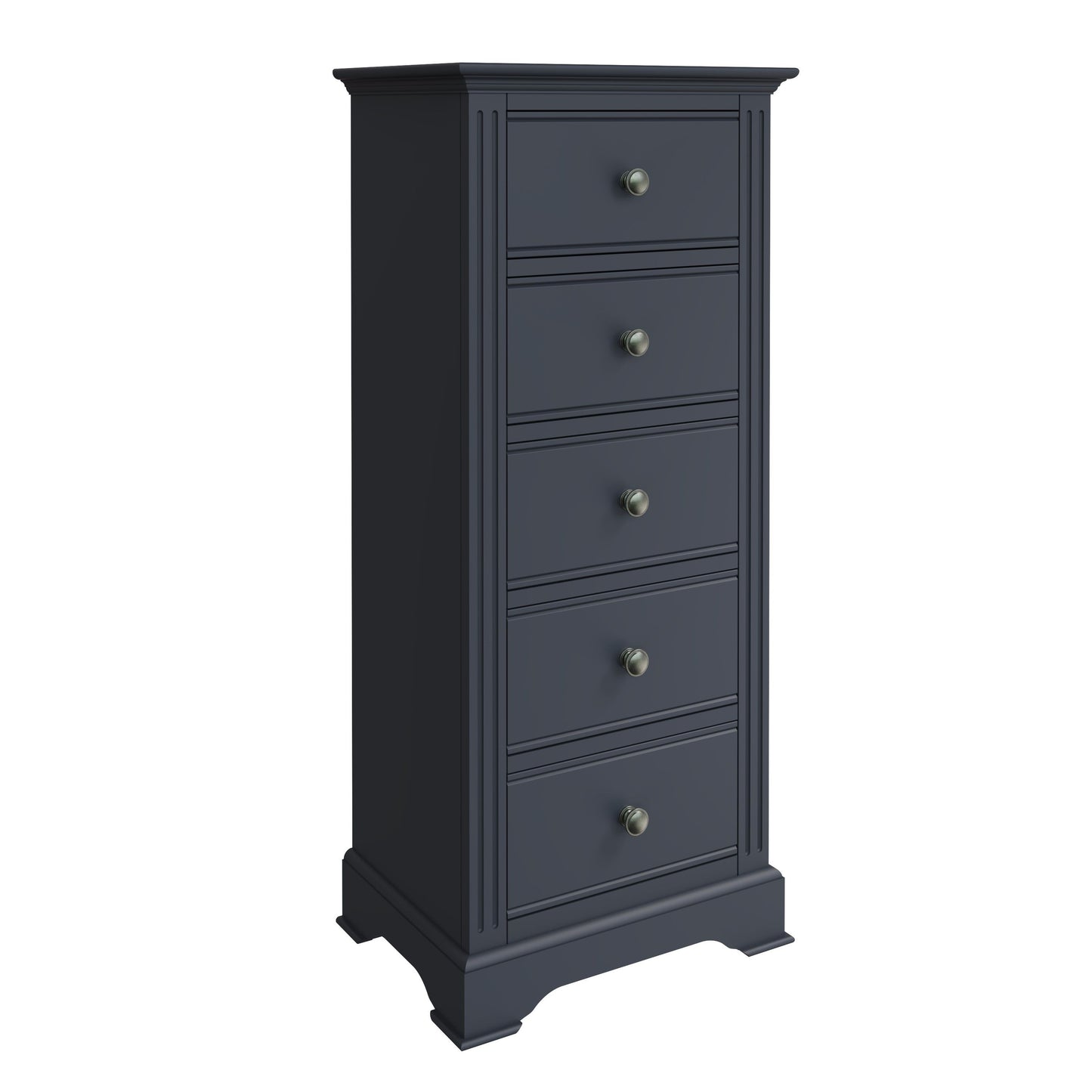 BP 5 Drawer Narrow Chest Midnight Grey