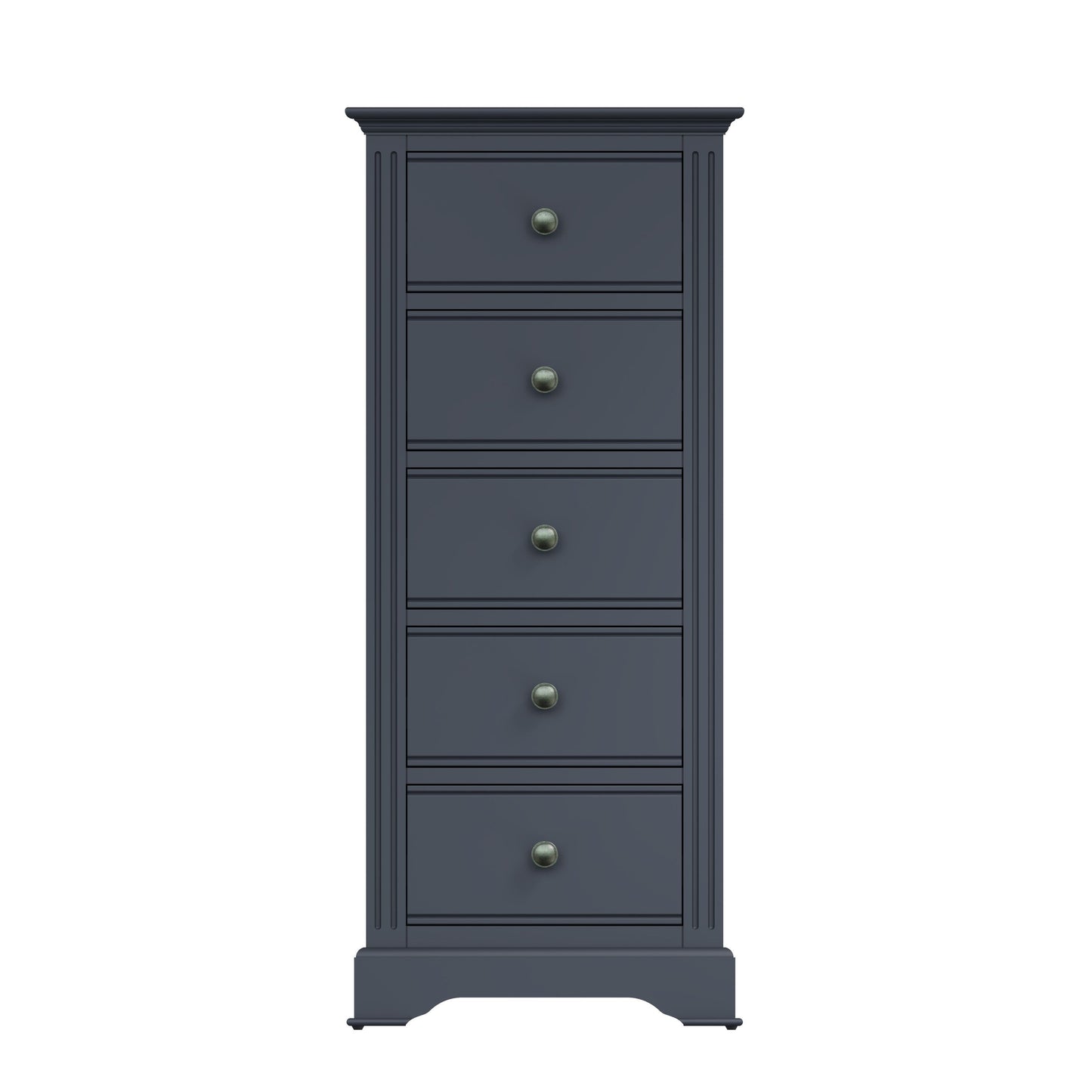 BP 5 Drawer Narrow Chest Midnight Grey