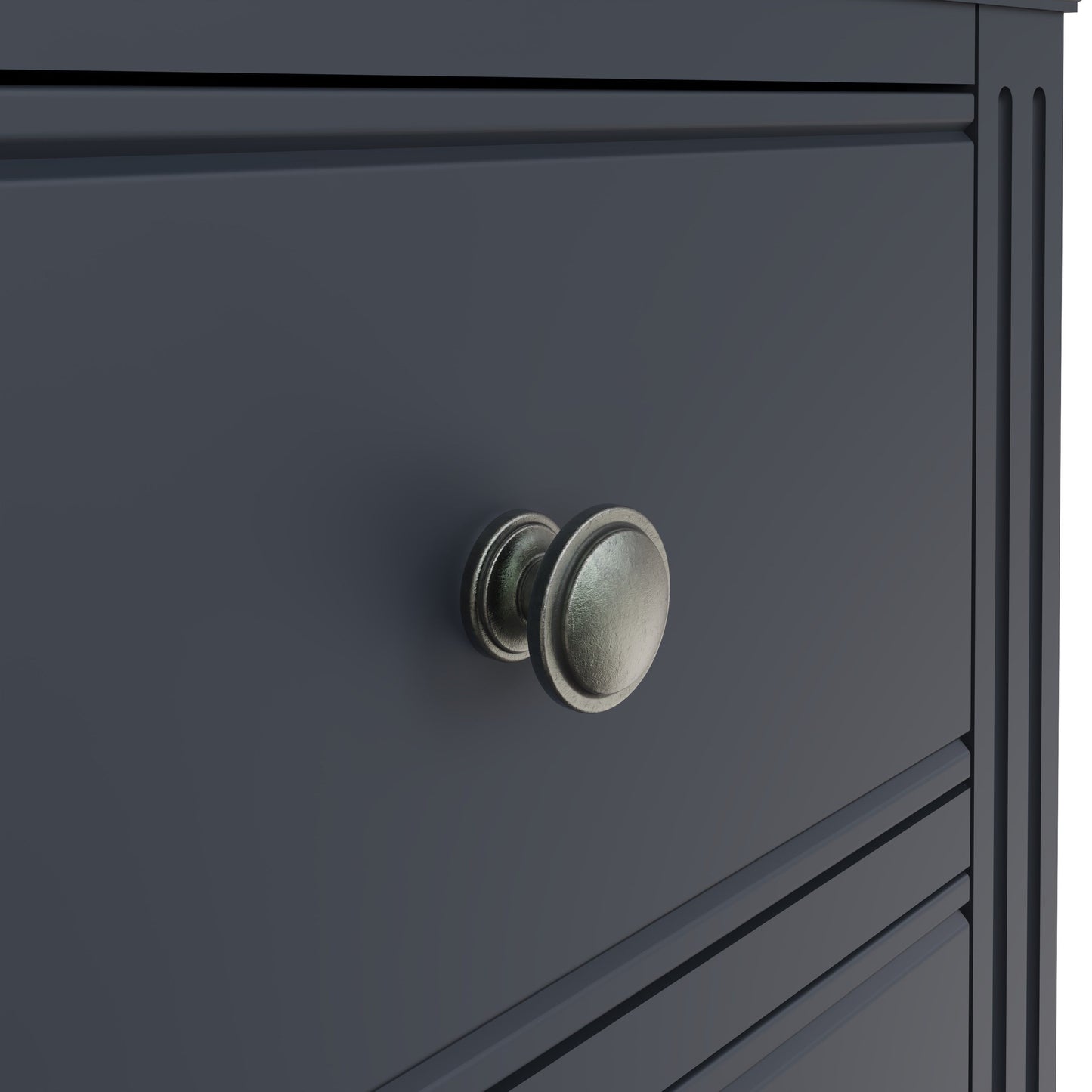 BP 5 Drawer Narrow Chest Midnight Grey