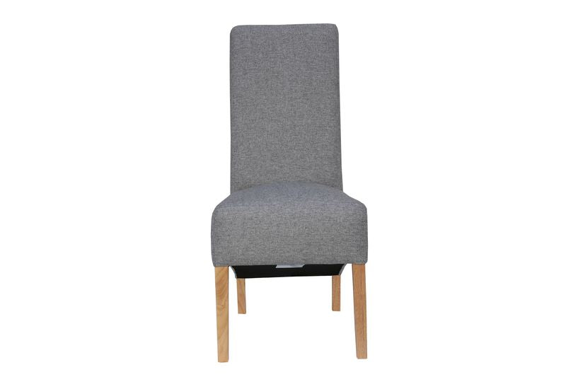 Light Grey Scroll Back Dining Chair PAIRS