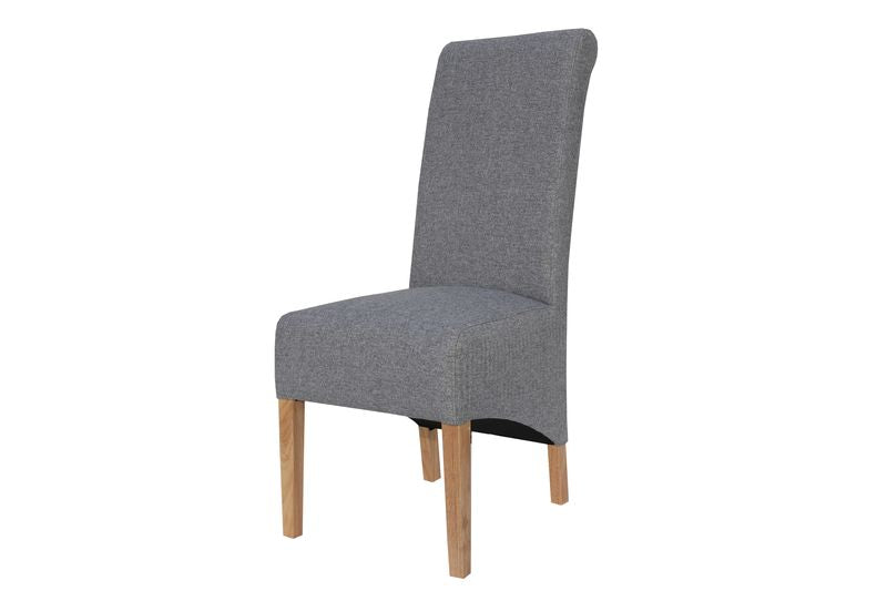 Light Grey Scroll Back Dining Chair PAIRS