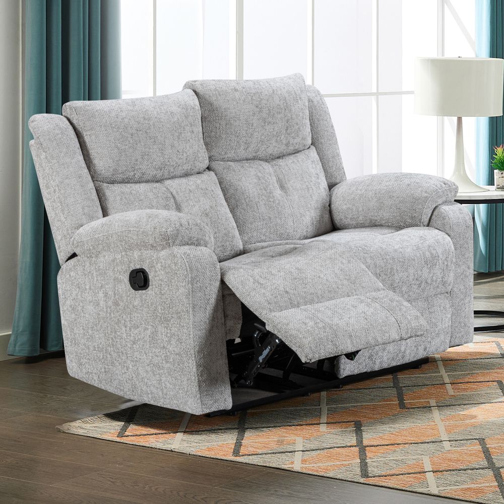 Florence Manual Reclining 2 Seater Sofa SILVER