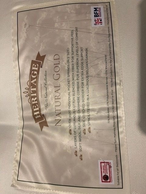 Heritage Natural Gold 3500 Pocket Sprung Mattress