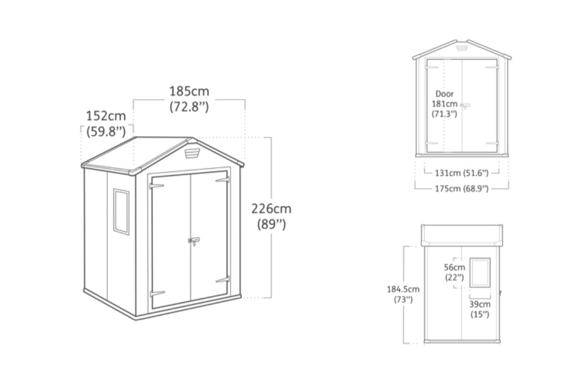 Keter Manor 6x5ft Garden Shed