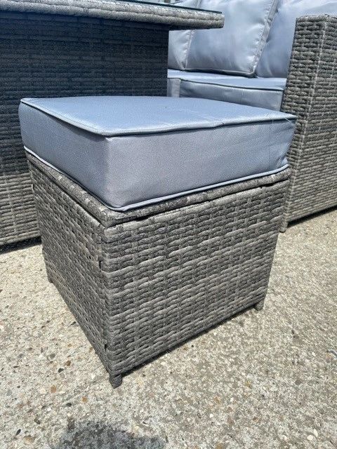 Set LCD60 – Pebble Mixed Grey Rattan Large Corner Dining Set