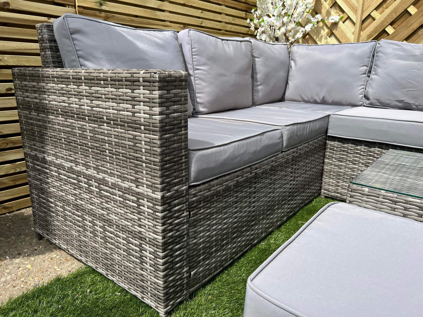 Set LCL70 – Mixed Grey Rattan Large Corner Lounge Set