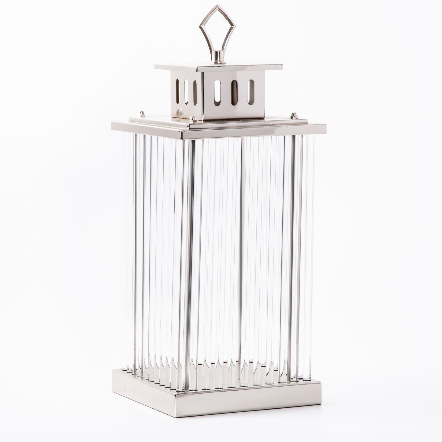 Nickel Plated & Glass Lantern