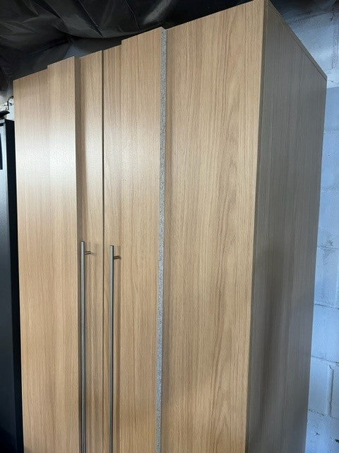 Oak Effect Tall 2 Door Wardrobe