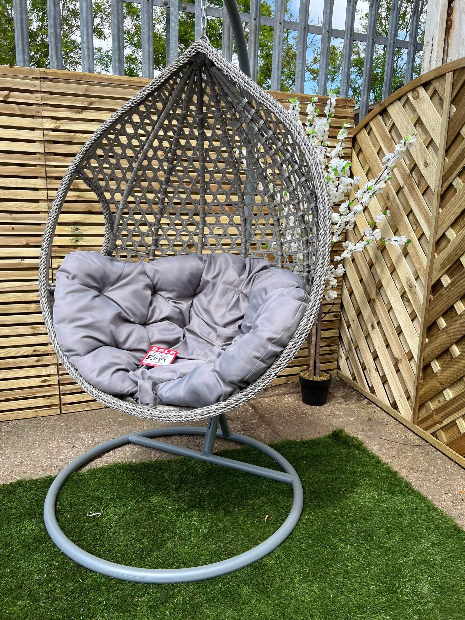 Clearance* Premium Medium Grey Hanging Egg Chair – Essex Discount