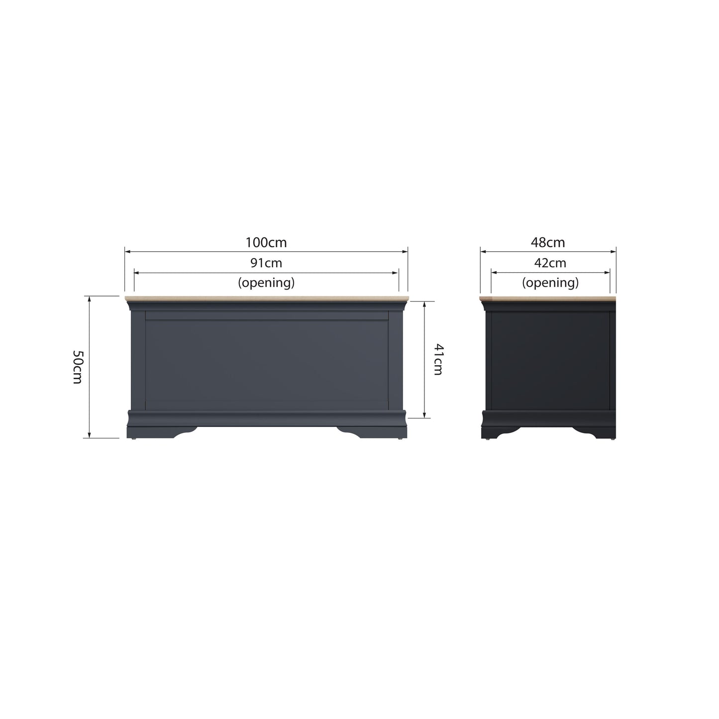 SWO Midnight Grey Blanket Box