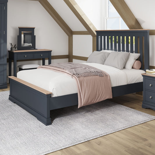 SWO Midnight Grey Wooden Bed Frame
