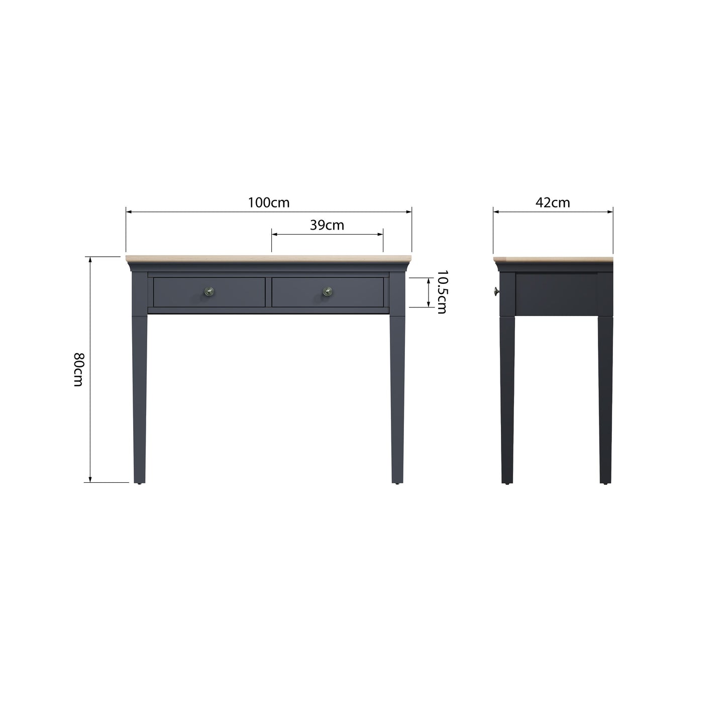 SWO Dressing Table Set Midnight Grey