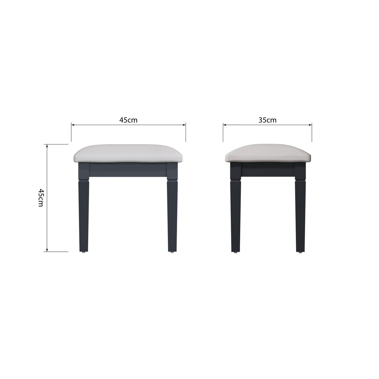 SWO Dressing Table Set Midnight Grey