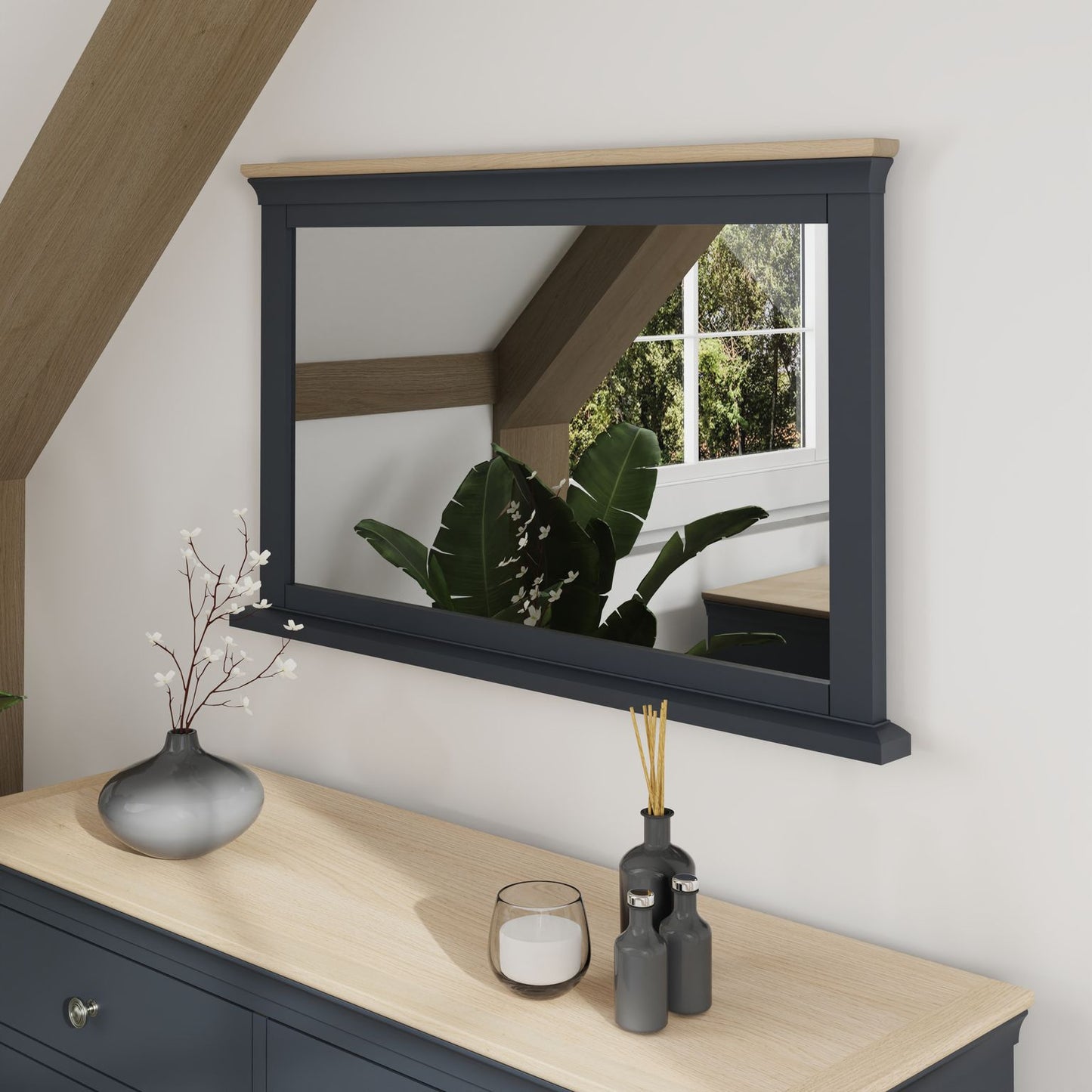 SWO Midnight Grey Wall Mirror