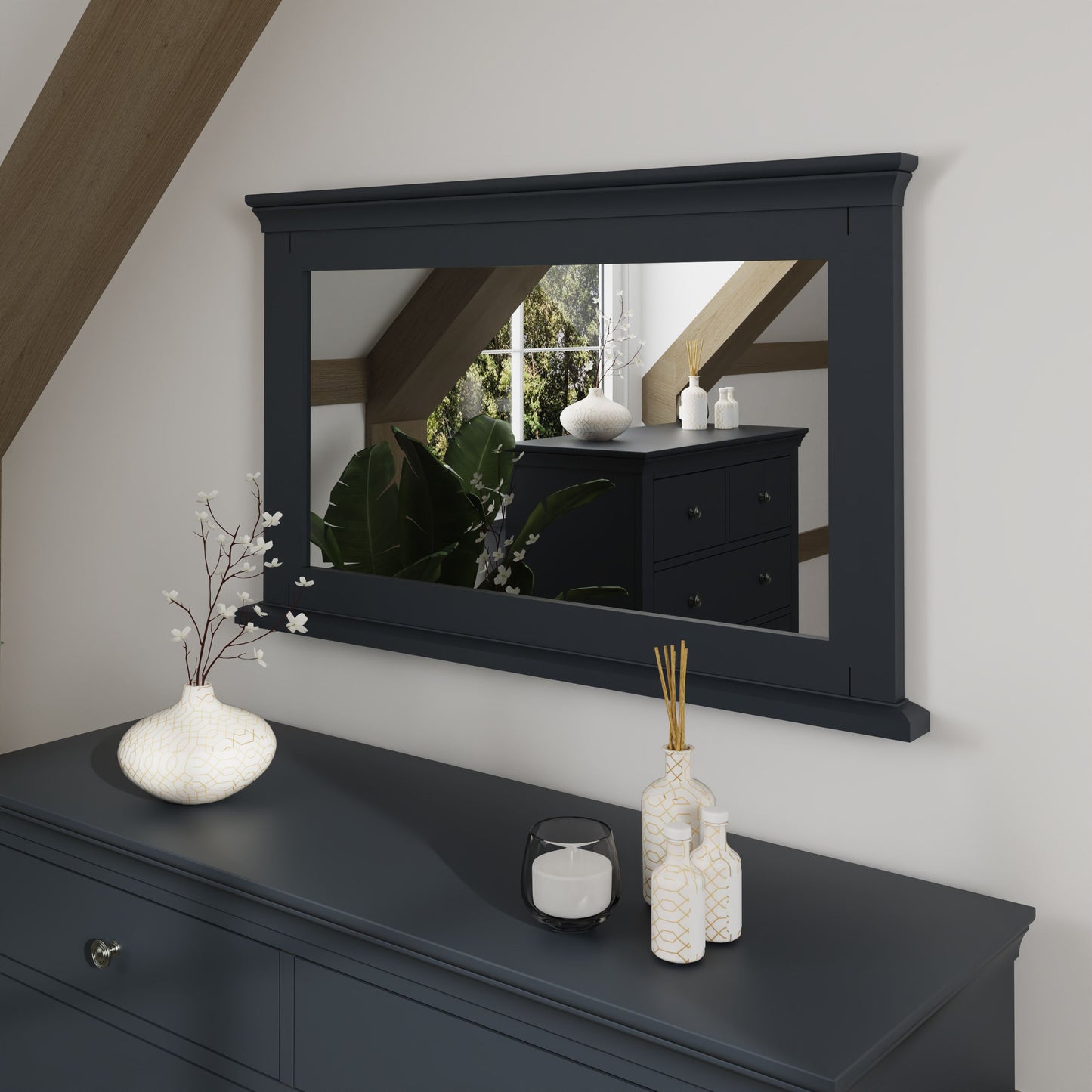 SW Midnight Grey Wall Mirror