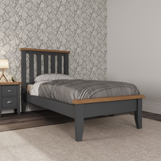 TT Charcoal Wooden Bed Frame