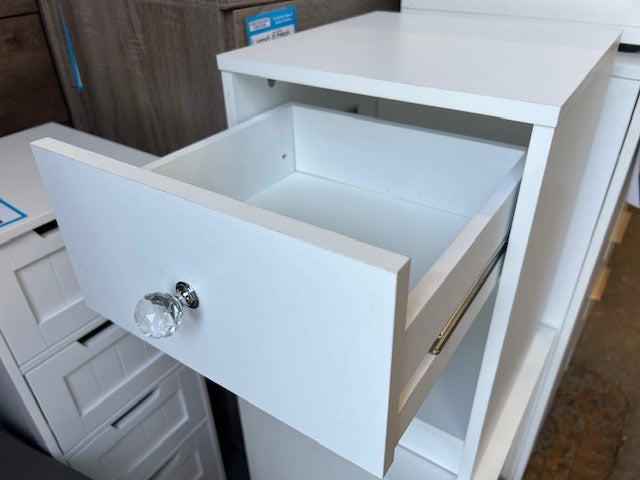 White 1 Drawer Bedside