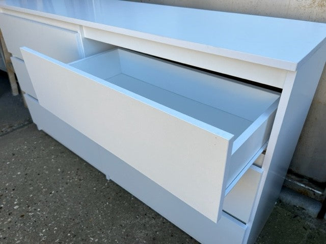 White 3 Drawer Double Chest