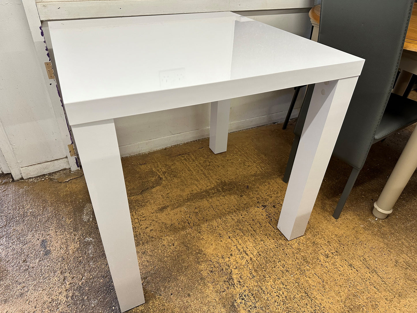 White Gloss Square Dining Table
