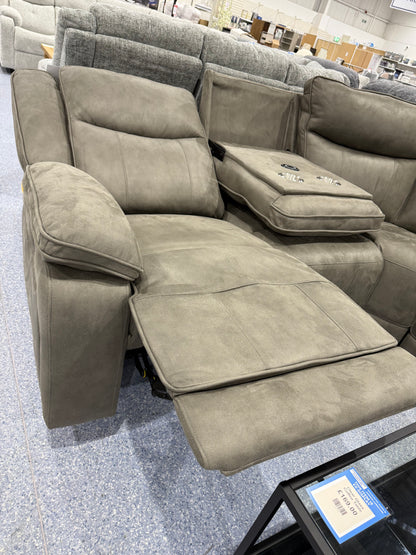Milan Manual Reclining Corner Sofa STEEL