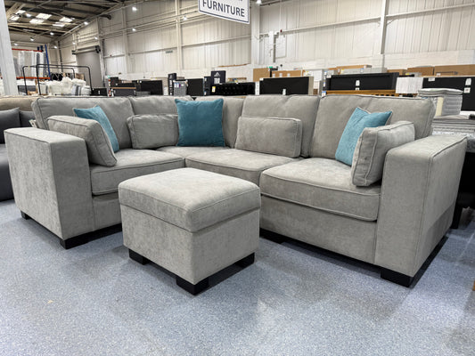 Ariana Light Grey Modular Corner Sofa