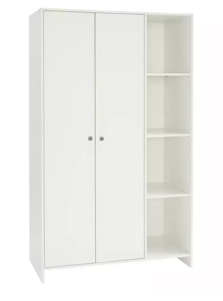 Seville White 2 Door Open Wardrobe