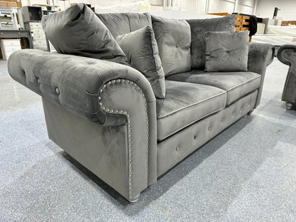 Buckingham Plush Grey 3+2 Seater Sofa