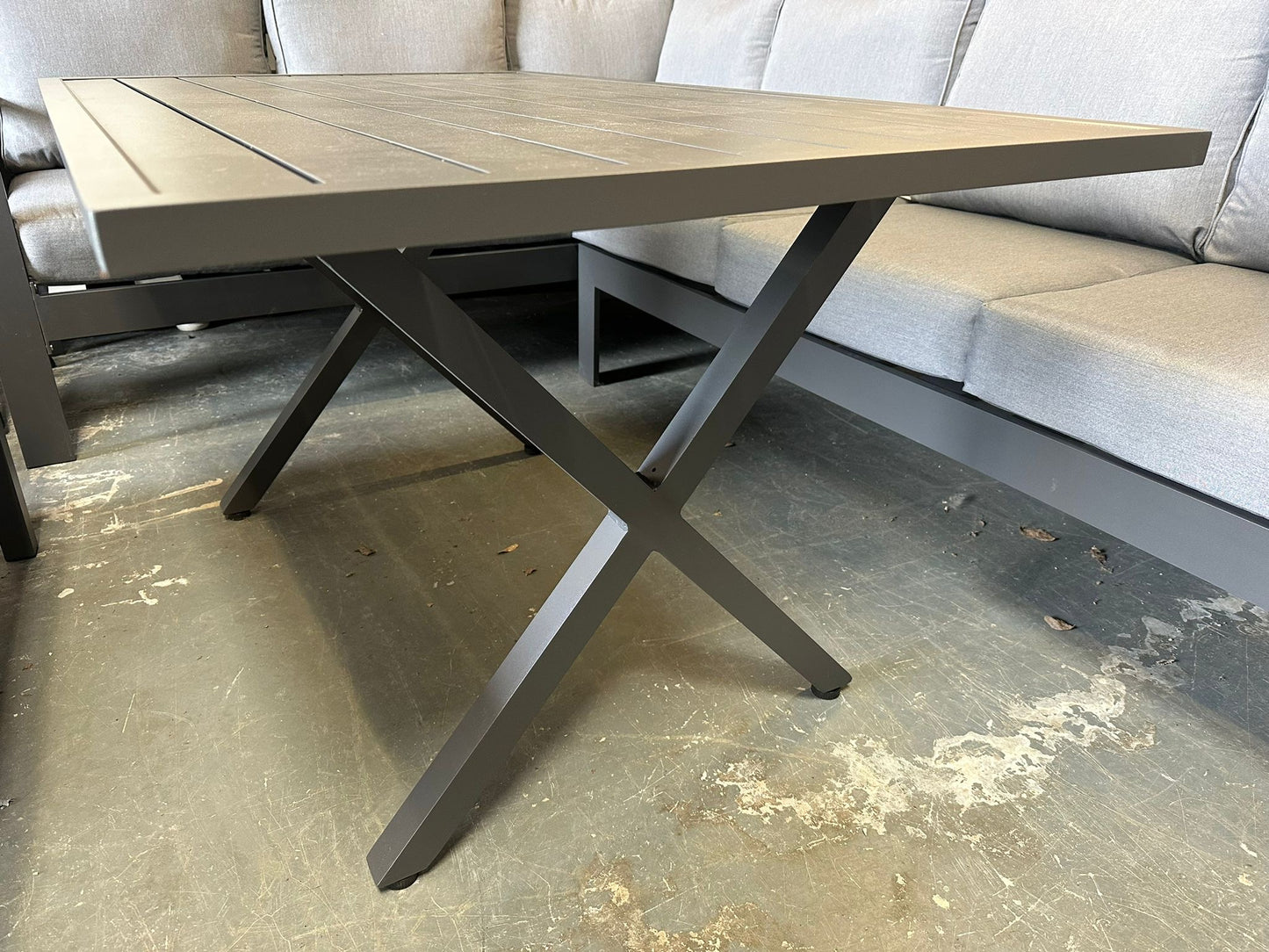 Vegas Grey Aluminium Dining Table