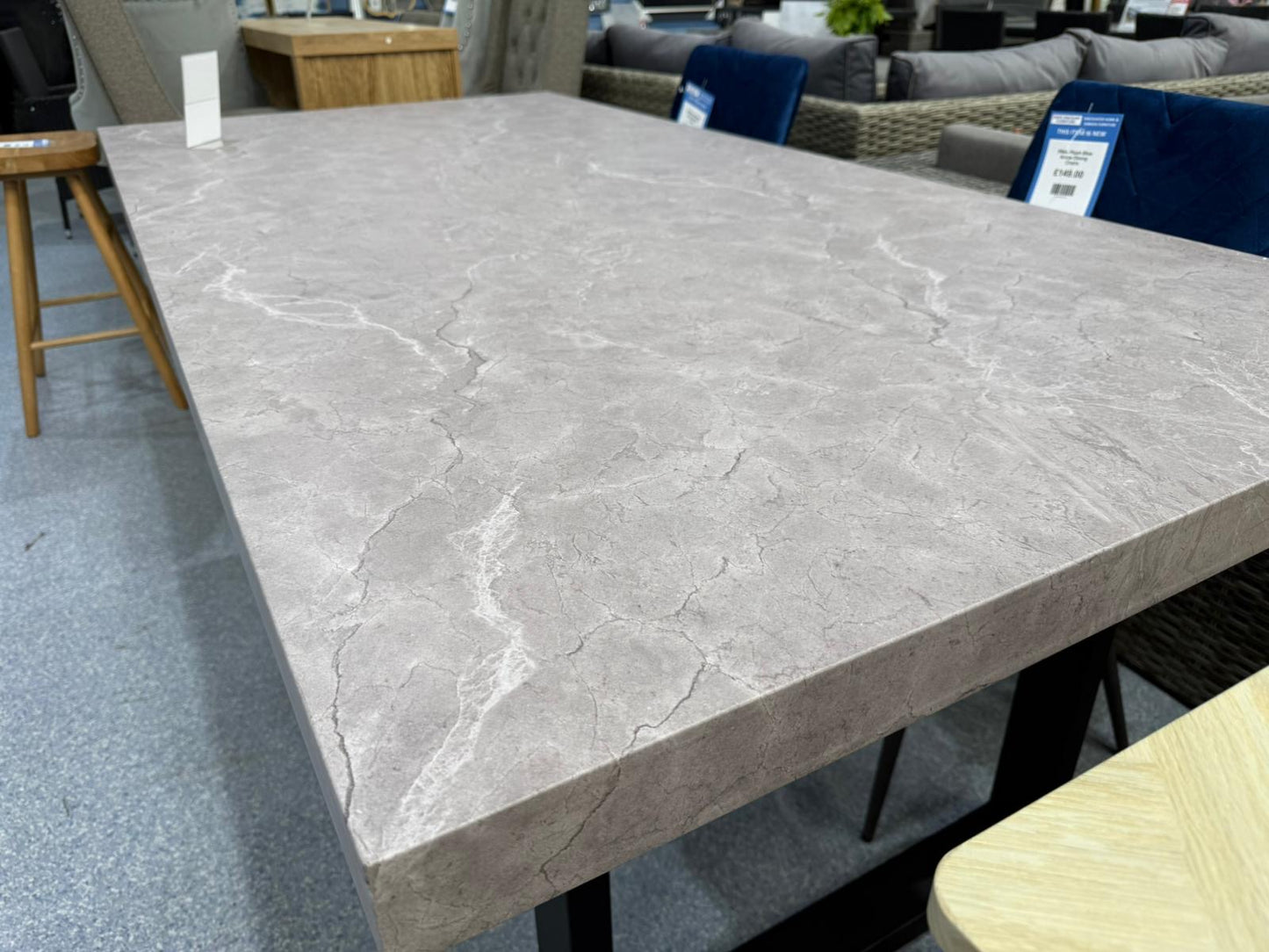 Light Grey Veneer Dining Table