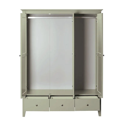 Lynton 3 Door 3 Drawer Wardrobe SAGE