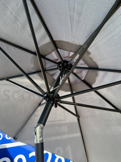 2.7m Dark Grey Crank and Tilt Parasol