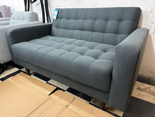 Charcoal Grey Quilted 2 Seater Sofa