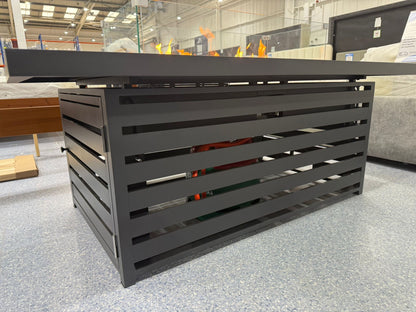 Grey Aluminium Rising Fire Pit Table