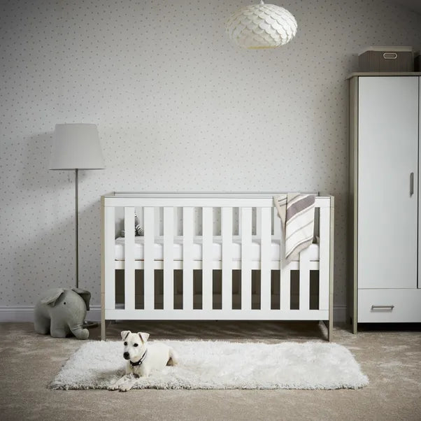 OBaby Nika Cot Bed Grey & White