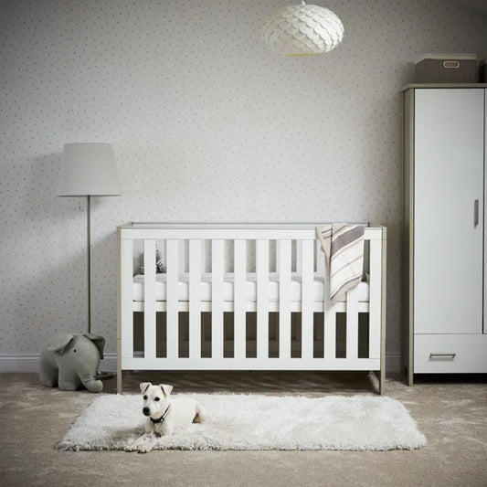 OBaby Nika Cot Bed Grey & White