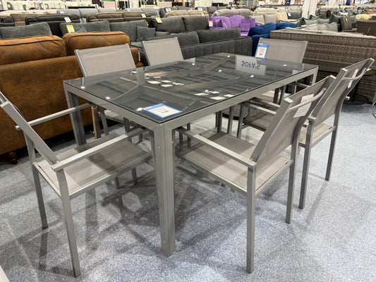 Miami Light Grey Outdoor Dining Table