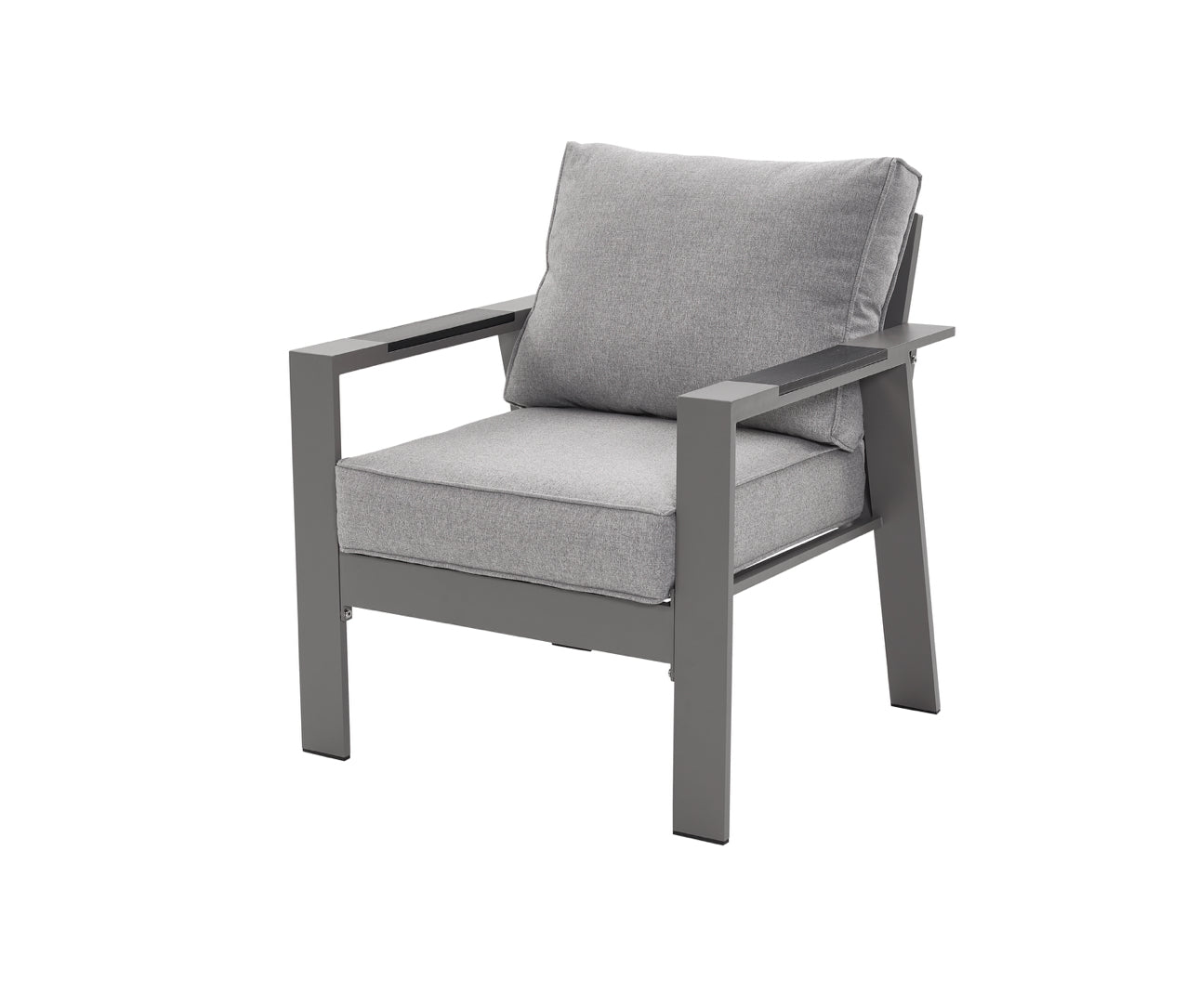 PRE ORDER Vegas Light Grey Aluminium Fire Pit Table & Armchair Set