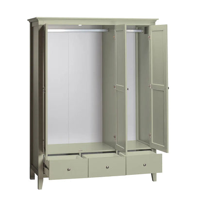Lynton 3 Door 3 Drawer Wardrobe SAGE
