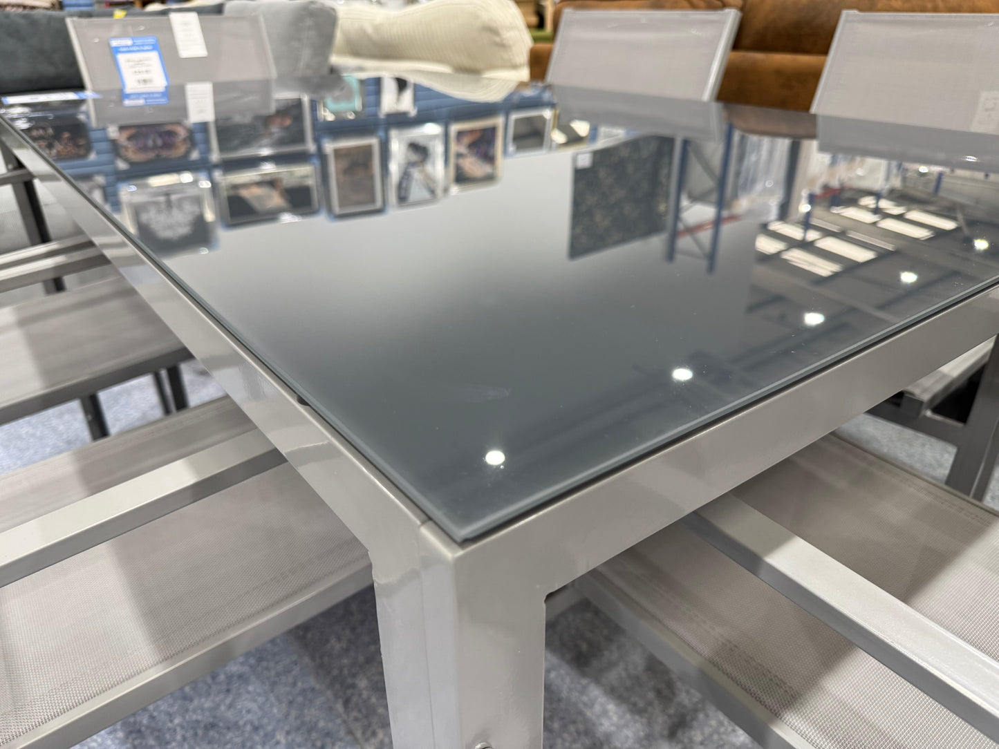 Miami Light Grey Outdoor Dining Table