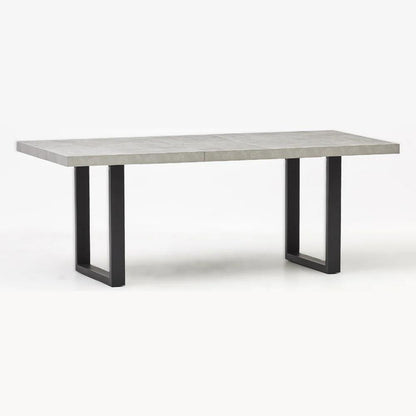 Light Grey Concrete Effect Extending Dining Table