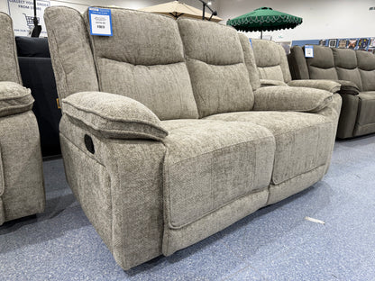 Milan 2 Seater Manual Reclining Sofa BISCUIT