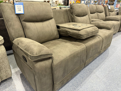 Milan 3 Seater Manual Reclining Sofa STEEL